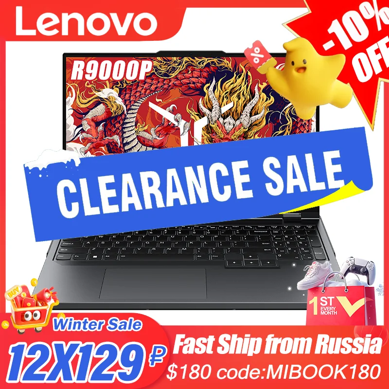 notebook laptop Lenovo LEGION R9000P AMD R9 7945HX Geforce RTX4060 8GB 16/32GB RAM 1TB SSD 16