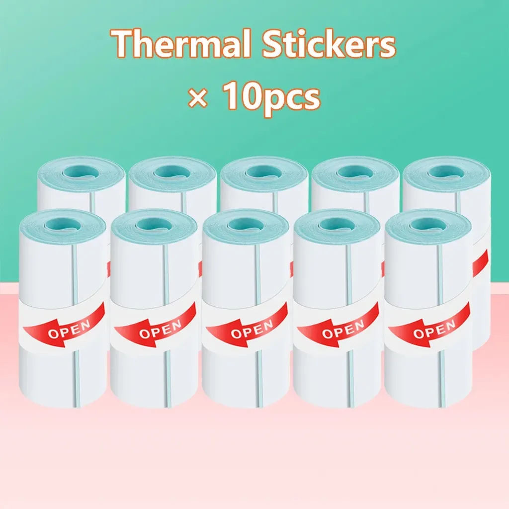 Print Paper Mini Portable Thermal Printer Paper Sticker White Thermal Photo Pocket Printer 57mm Printing