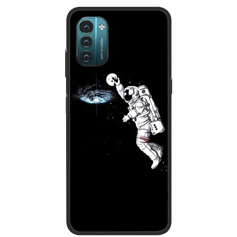 Custodia per Nokia G21 / G11, custodia in silicone TPU antiurto a fantasia Caffè