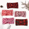 1pcs 5colors Amazon's new red plaid baby soft elastic headband fabric baby bow headband Hair Accessories 6