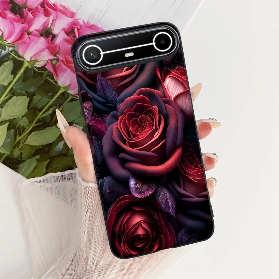 New Fashion Flower Bowknot Soft Silicone Protective Bumper Case - Slim Design