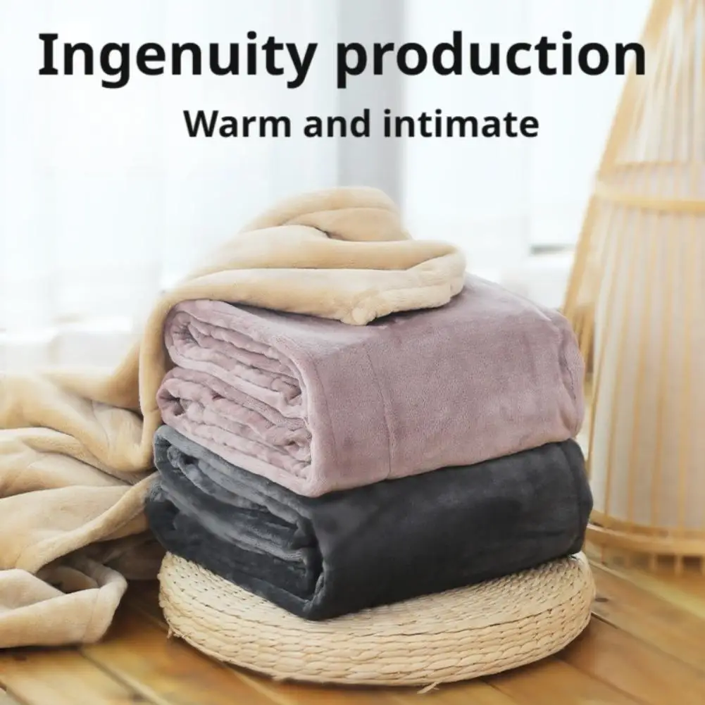 USB Heated Blanket 160x85cm Coral Velvet Shawl Portable Electric Warmer Winter Soft Plush For Home Office Car Camping