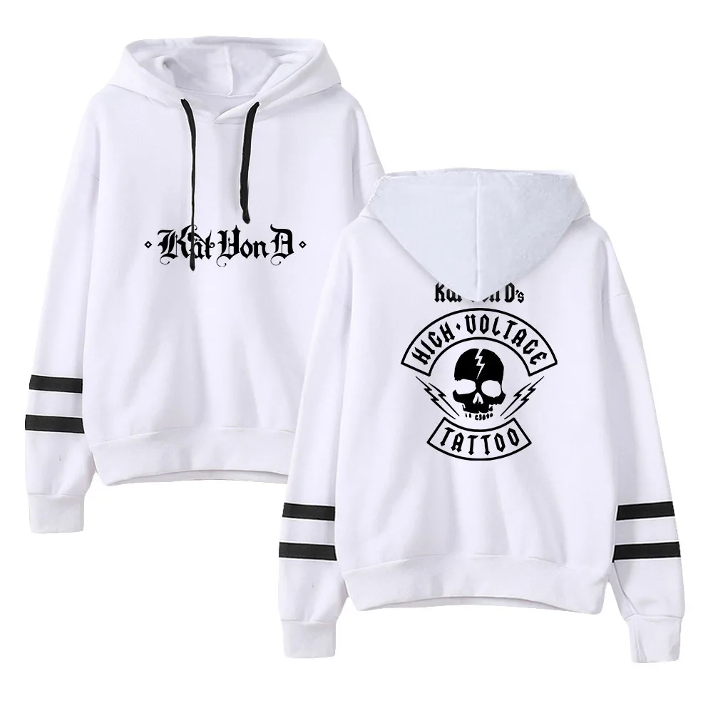 Kat Von D Hoodie Unisex Pocketless Sleeve Sweatshirt Men Women's Pullover Harajuku Streetwear Tattoo Retro Clothes Plus Size
