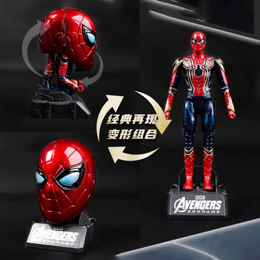 

Original Marvel Avengers 4 Movie Transformable Spider-Man Character Mannequin PVC Sculpture Series 14cm Model Toys Gift HotToys