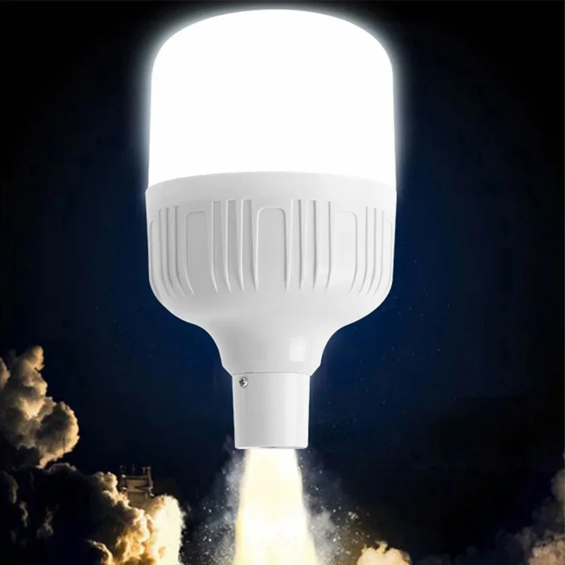 80W LED Outdoor Rechargeable Light Bulb High Brightness Emergency Light Hook Camping Fishing Portable Lantern Night Light Carry