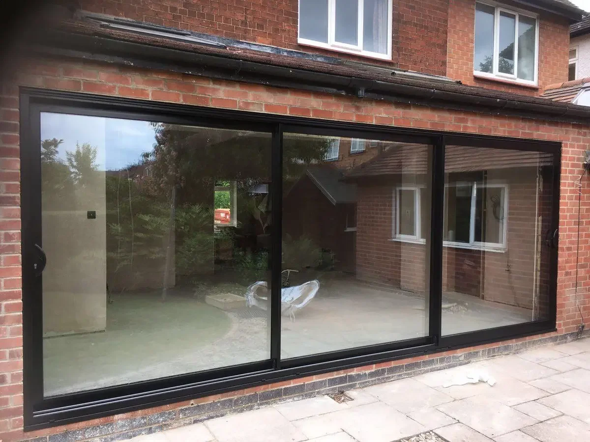 Residential Sliding Door Interior Heat Insulated Thermal Break Aluminum Sliding Glass Door 3 Panels Patio Doors for Home