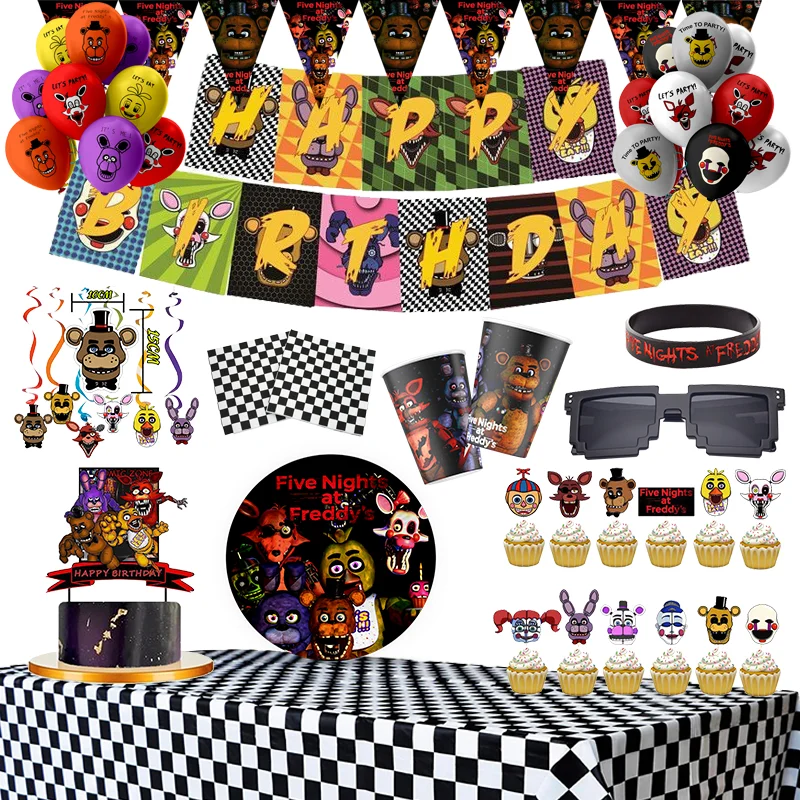 Fnaf Birthday Party Decorations  Fnaf Birthday Party Decor - Party &  Holiday Diy Decorations - Aliexpress