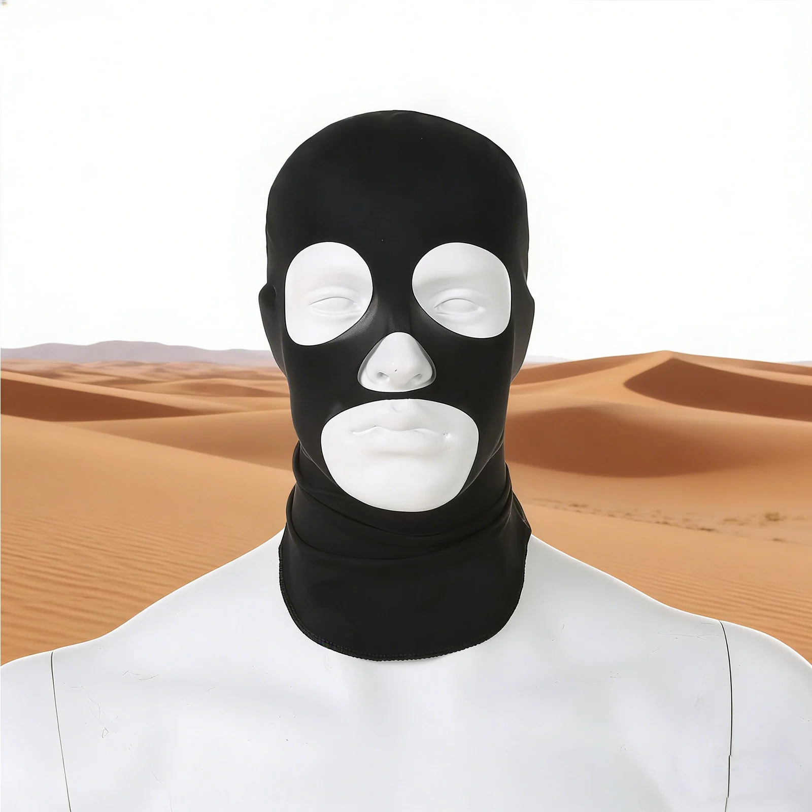 Vollgesichtsmaske für Männer und Frauen, Balaclava-Mütze, Outdoor-Hals- und Kopfbedeckung, Sport-Eisseide CS Motorrad Radfahren Reiten Wandern Helm I – Detail 6