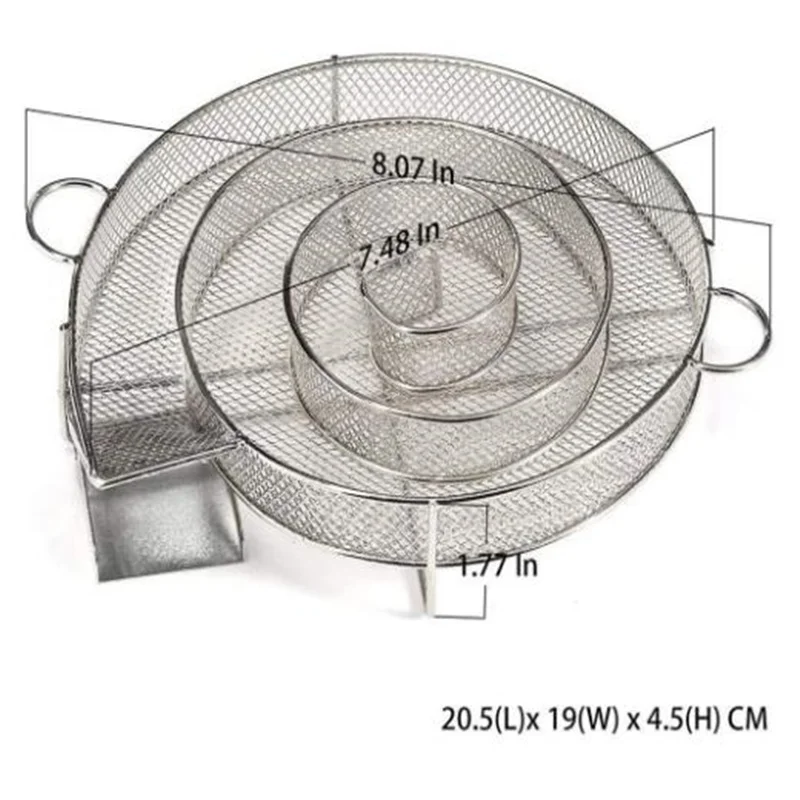 BBQ Stainless Steel Smoked Mesh 20*19*4.5cm