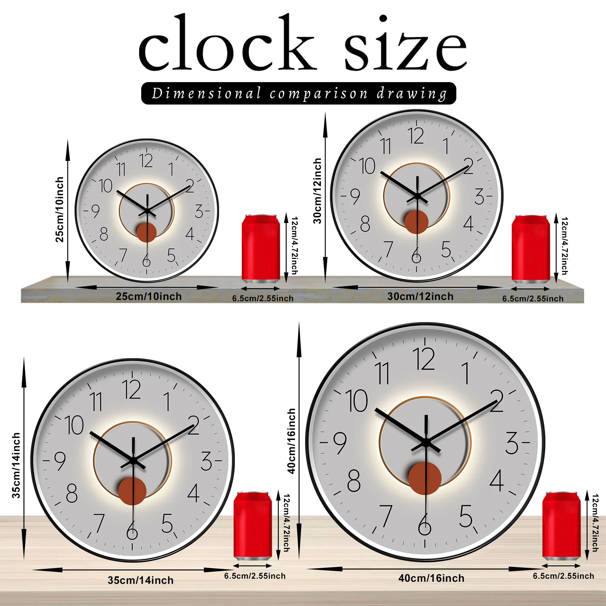 Stylish Grey Shadow Wall Clock – Silent Non-Ticking Round Clock 3