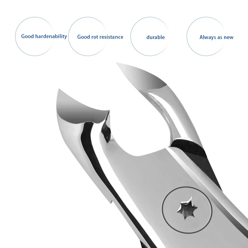 1Piece Stainless Steel Large Mouth Horn Pliers Gray Nail Clipper Thick Armor Pliers Eagle Nose Nail Groove Inlaid