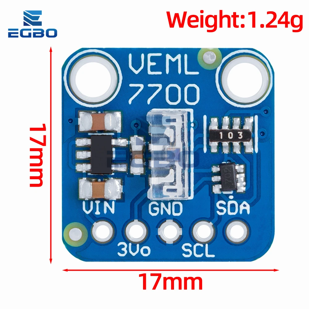 Capteur De Lumière Ambiance VEML7700 - Module Mesure 120k Lux I2C 3.3V/5V