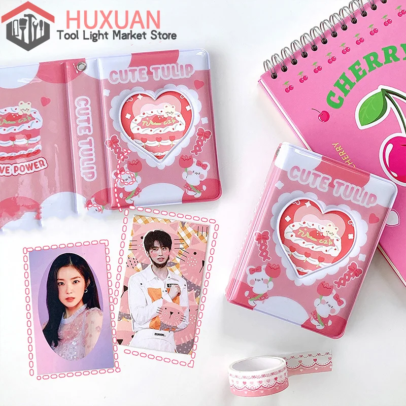 3 Pollici Cartoon Photo Album Lovely Photoward Holder Kpop Idol Chasing Collection Book Cake Bear Printing Instax Mini Album