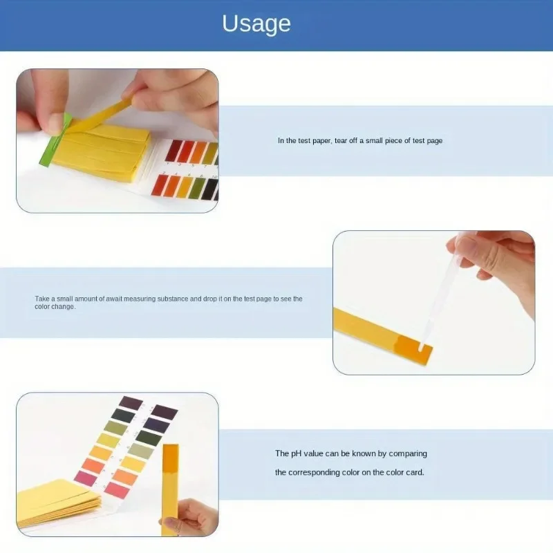 Aquarium Test Strips Aquarium Water Quality Testing Agent 1set PH Test Strip 1-14 Indicator Paper Lab Litmus Tester 80in1 Kit for Aquarium Fish Tank Water Food Pool Testing Alkaline Acid