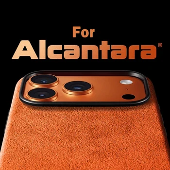 Real Italian Imported for Alcantara Magnetic Case for iPhone 17 Pro Max 17Pro with MagSafe Case Smart Button Protective Cover 1