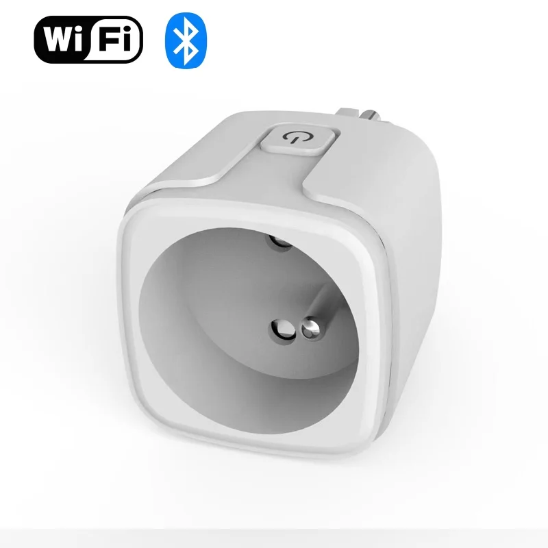 Tuya Smart Plug WiFi & Bluetooth FR مقبس 16A مع مر...