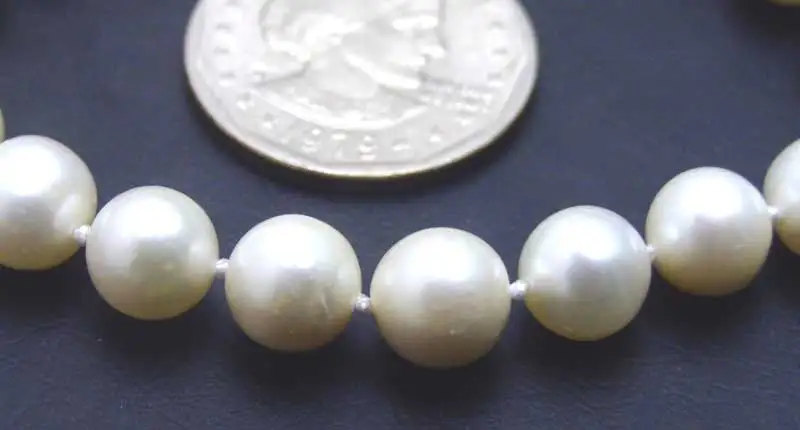 Qingmos 9-10mm Round Super Luster Natural Freshwater White Pearl Bracelet for Women Jewelry 7.5