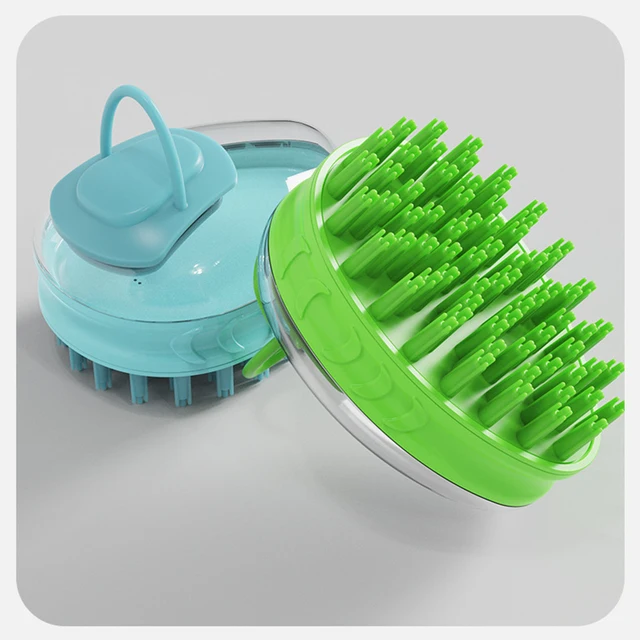 Pet Dog Cat Bath Brush 2-in-1 Pet SPA Massage Comb Soft Silicone Pet Shower Hair Grooming Cmob Dog Cleaning Tool Pet Supplies 5