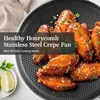 Stainless Steel Crepe Pan - 11inch Nonstick Crepe Pan, Stainless Steel Honeycomb Coating Pancake Pan 6