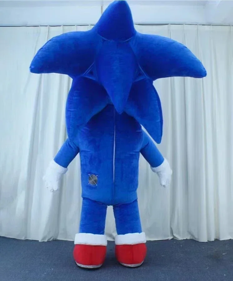 

2.6m Inflatable Hedgehog Blue Sonic Mascot Hog Costume for Halloween Adult Full Mascot Suit for Marketing Character Fancy Dress