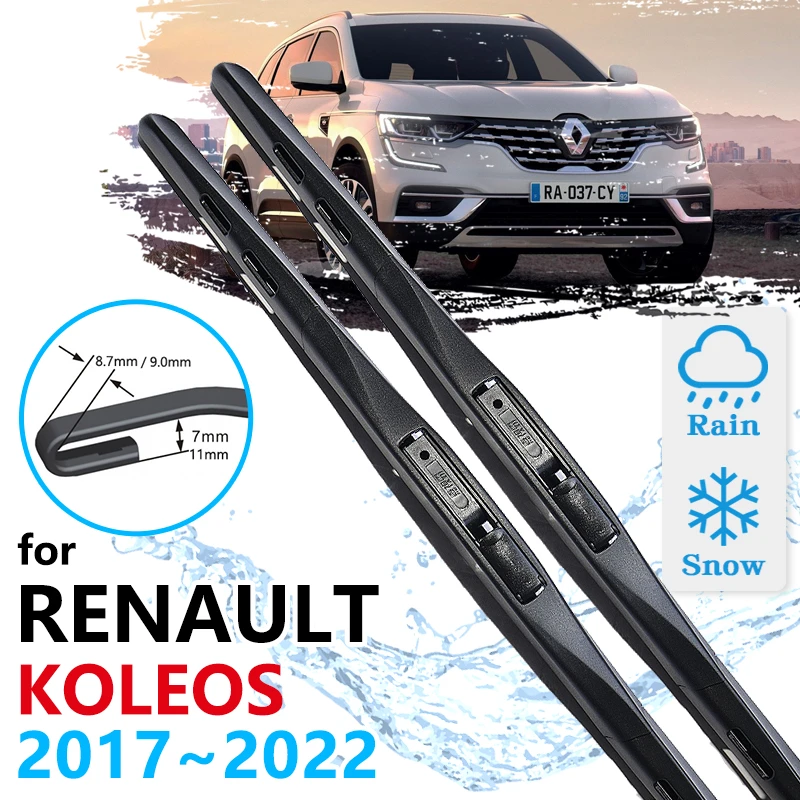 Car Front Wiper Blades For Renault Koleos 2017 2018 2019 2020 2021 2022