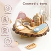 Kids Beauty Montessori Toys Girls Pretend Makeup Toy BPA Free Silicone Simulation Lipstick Eye Shadow Toy Girl Cosplay Game Gift 2