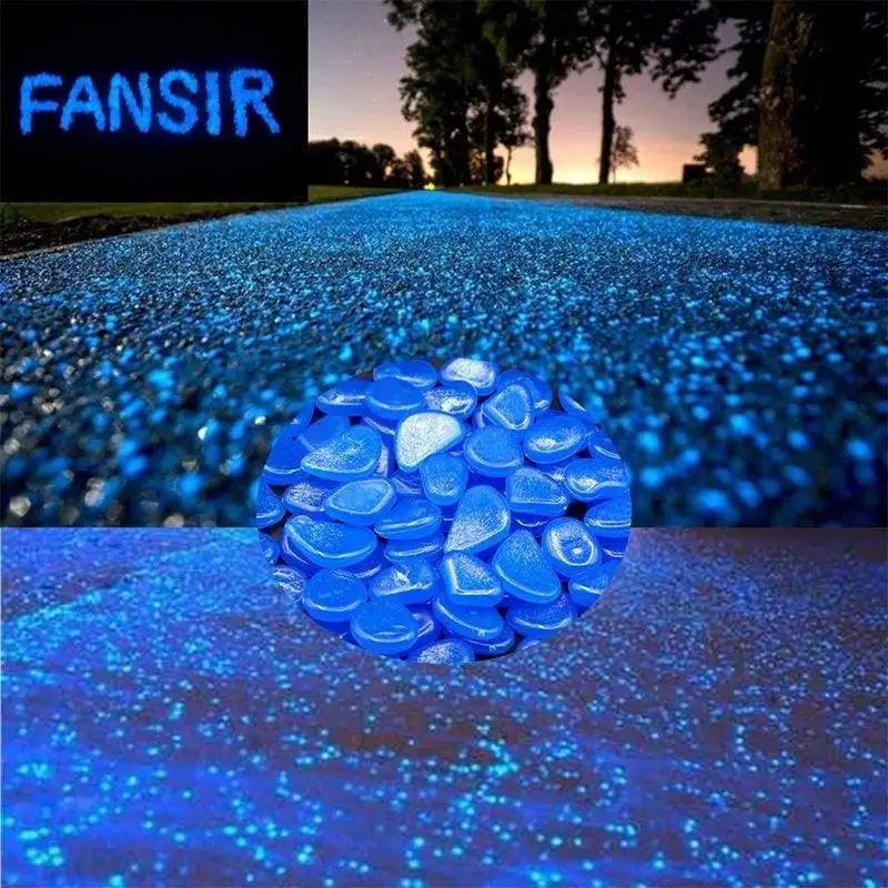 Garden Decor Luminous Stones Glow In Dark Decorative Pebbles Outdoor Fish Tank Decoration Pebble Rocks Aquarium Mix Color H1207 | Дом и сад
