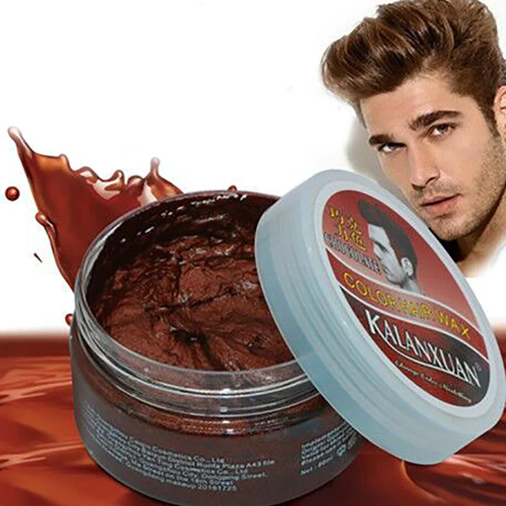 Hair coloring dye 9 Color Fashion Temporary Color Dye Mud Salon Hair Wax Cream Styling Modeling Pomade Sliver Grandma Green Hair Dye