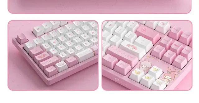 Sanrio Akko My Melody Mechanical Keyboard Wired Type C Rgb Sanrio Akko My Melody Mechanical Keyboard Wired Type C Rgb