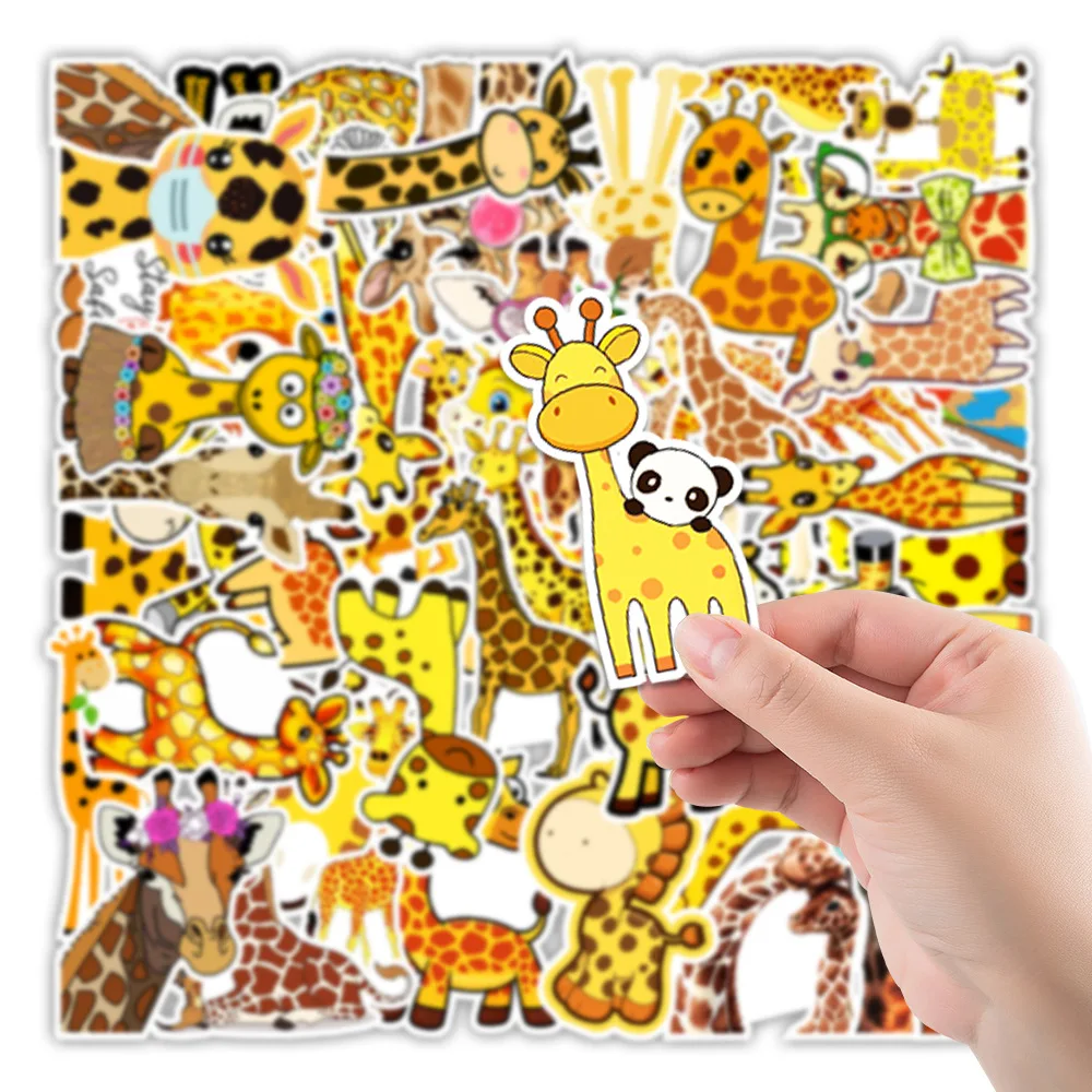 

50 pcs /pack Cute Giraffe Waterproof Decorative Stickers for Case for Cars