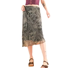 

Women's Casual Retro Skirts Double Layer Straight Knee-Length Skirts Summer