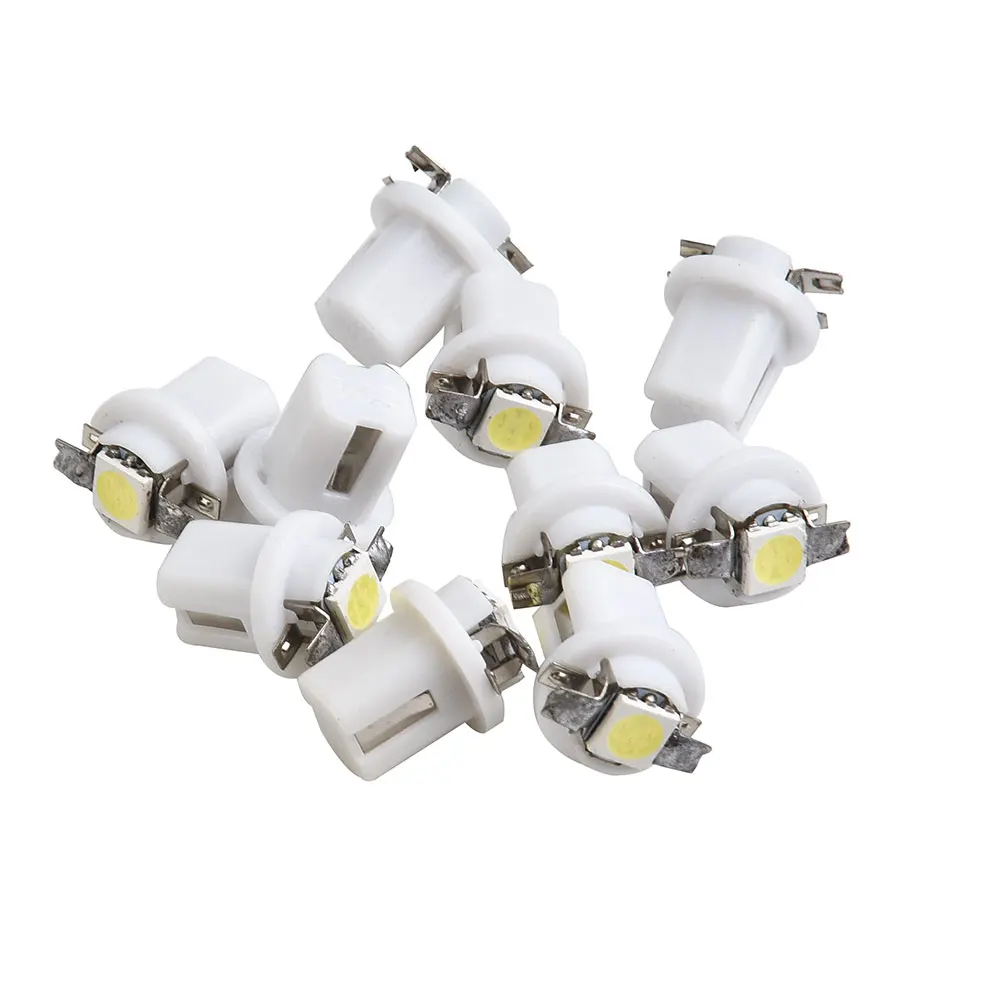 10x Cars LED Bulbs T5 B8.5D 5050 SMD DC 12V 6000K White Car LED Dashboards Dash Lamp Instruments Light Bulbs Shifter Lights - 3
