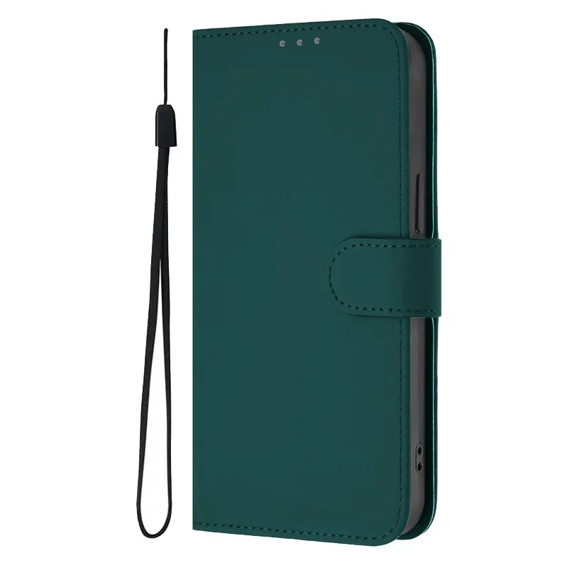 Candy Color Flip Stand Leather Phone Case - Universal Fit