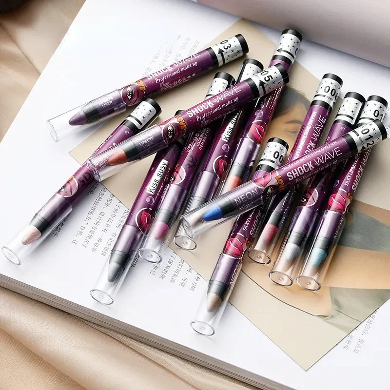 Eye Shadow Stick 2 In 1 Eyeshadow Lipstick Stick Pencil Waterproof Glitter Matte Eye Shadow Makeup Pigment Eyeshadow Pen eye shadow eyeshadow stick eye shadow stick