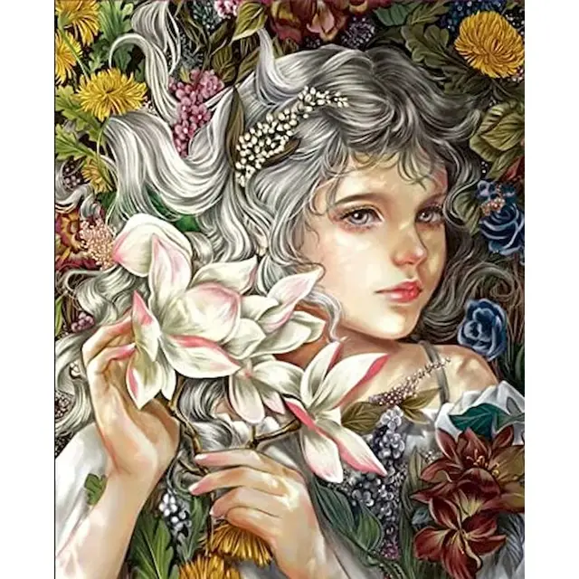 Korean Anime Girl Character Painting By Numbers Kit Hobby Paint