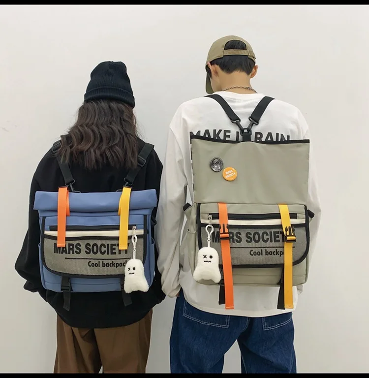 2023 Fashion High-capactiy Vintage Backpack Japanese Multifunctional School Bags For Boys Gilrs Casual Messenger Crossbody Bag