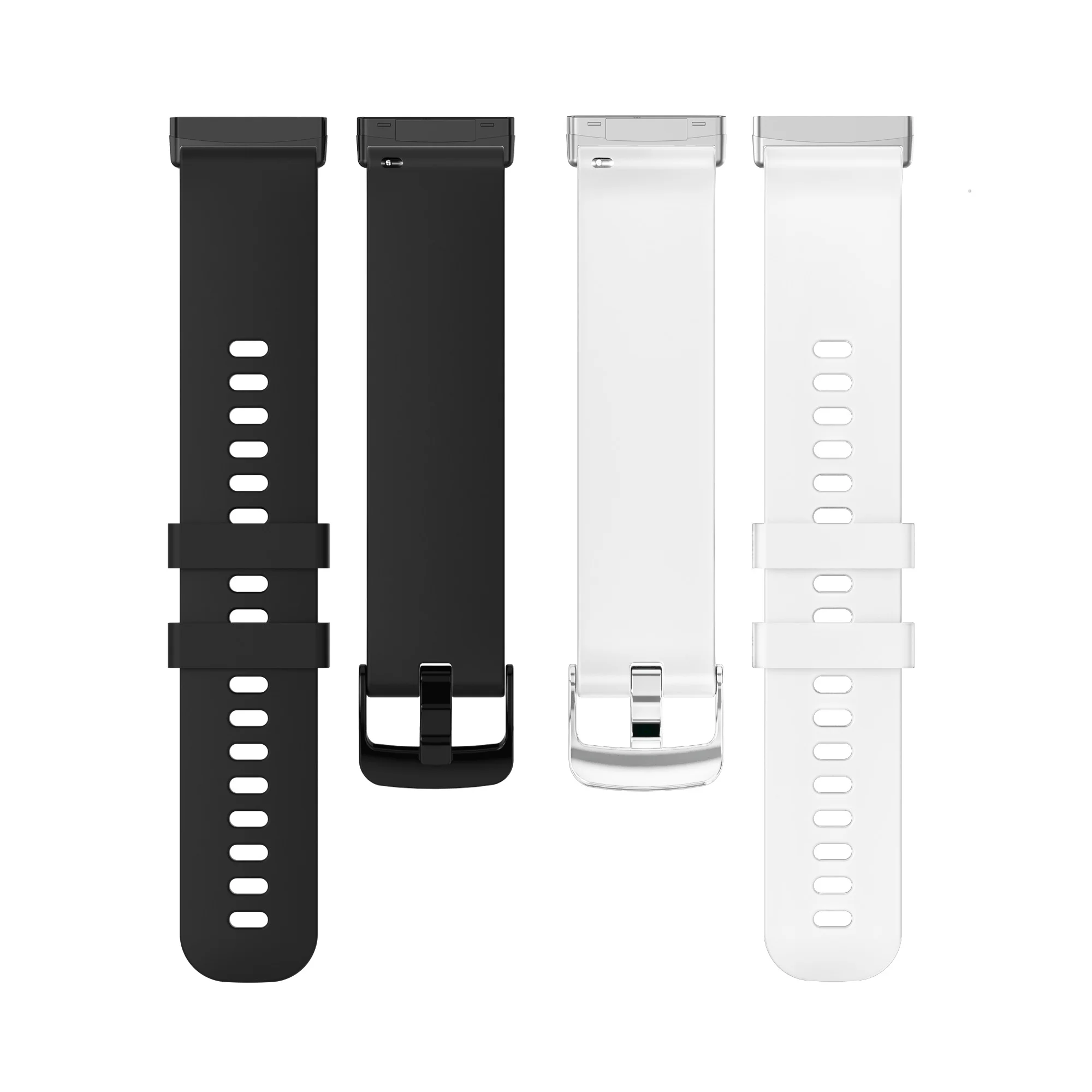 Silicone Sport Watch Band with Pin Buckle - Soft Replacement Bracelet