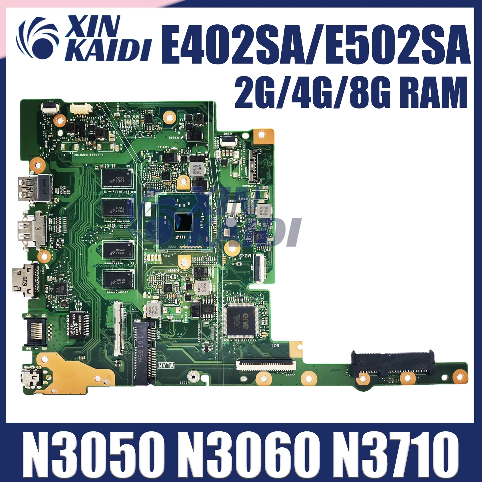 Материнская плата для ноутбука E402SA Материнская плата ASUS E502SA E402S E502S N3050 N3060 N3700 N3710 CPU 4G 8G RAM 100% ТЕСТ ОК