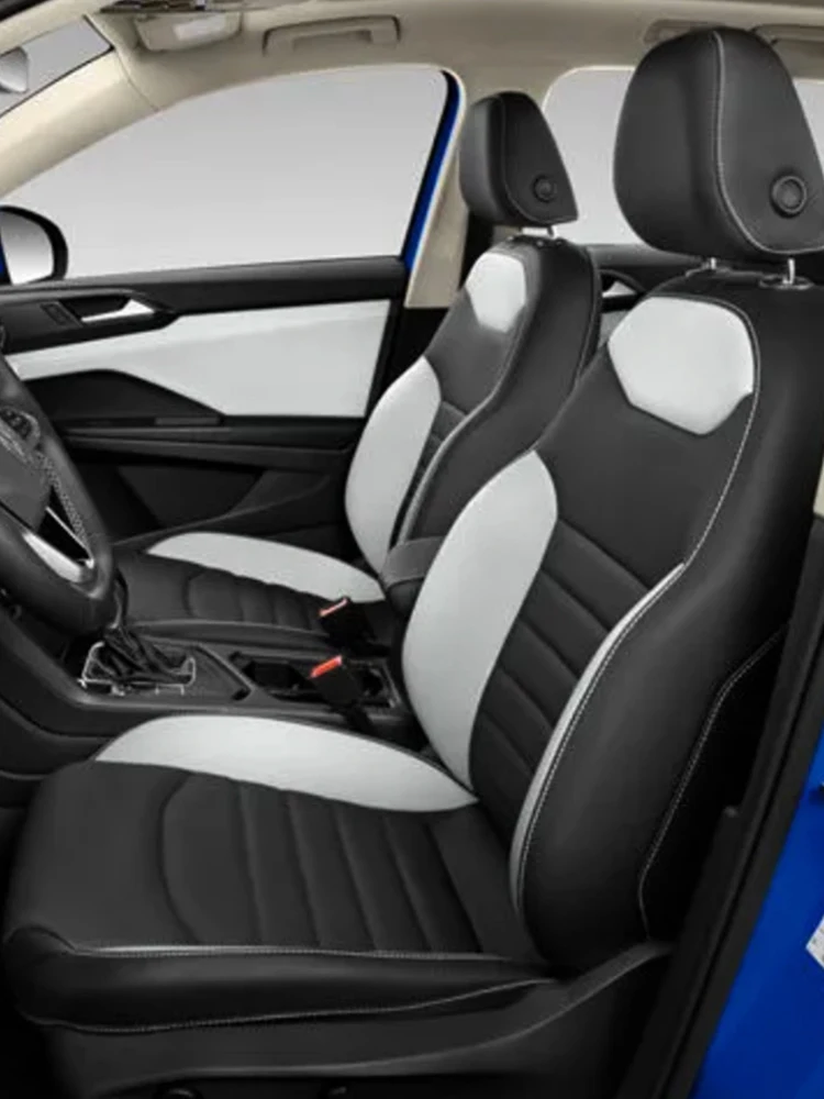 Custom Fit Car Accessories Seat Covers 5 Seats Full Set Nappa Leather for Volkswagen Taos VW Taos S SE SEL