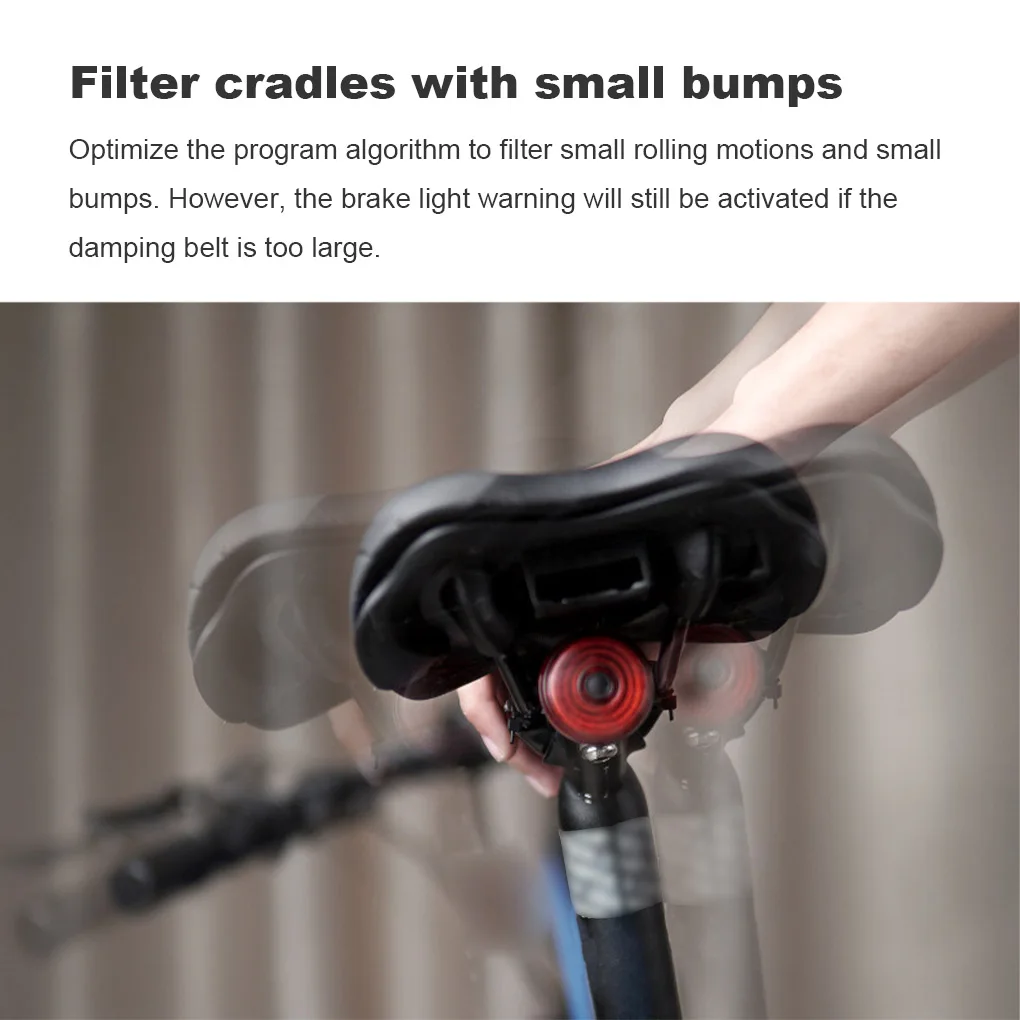 

Bicycle Taillight Rechargeable Bike Tail Light Waterproof Brake Warning Rear Lamp Strap Type