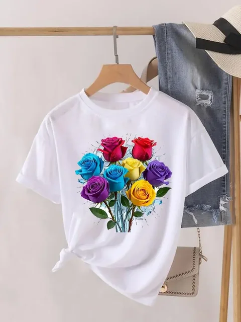 トップス Y's girl&flower print design t-shirts 615fqk9aSXL._UY350_.jpg