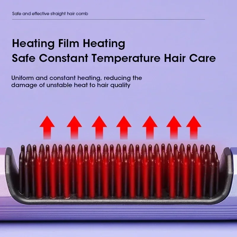 Electric Hair Brush Straightening Brush Hot Heating Comb Men Beard Hair Wigs Professional Straightener Curlers for Women