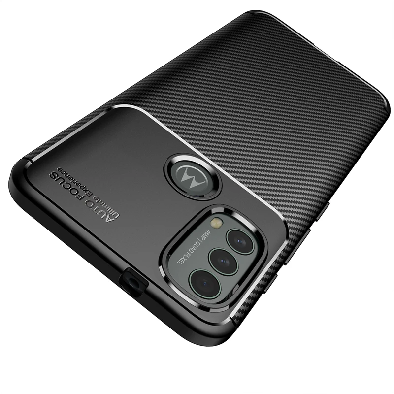 Carbon Fiber Cover For Motorola Moto E30 Case Silicone Funda Motorola
