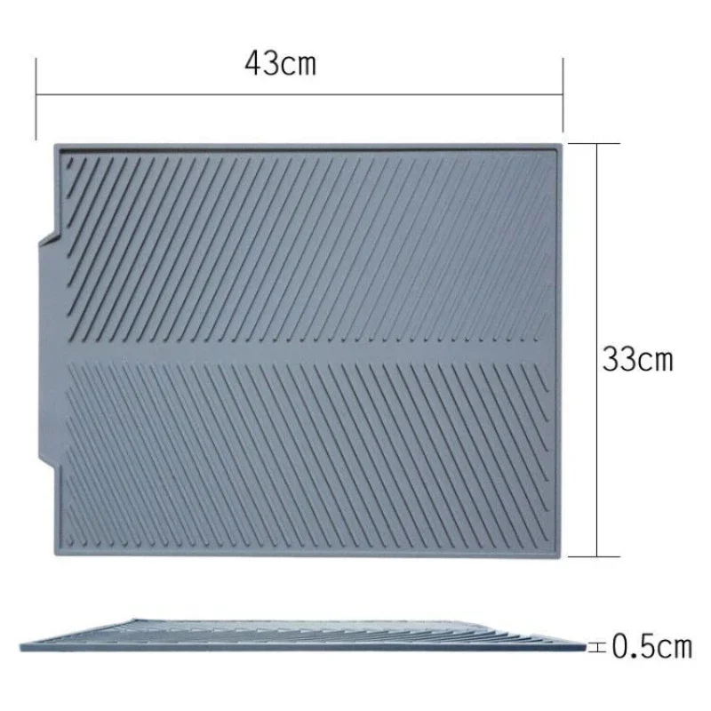 Kitchen Silicone Drain Pad Bowl Dish Cup Drying Storage Rack Holder Durable Table Mat Kitchenware Counter Protection Accessories 6