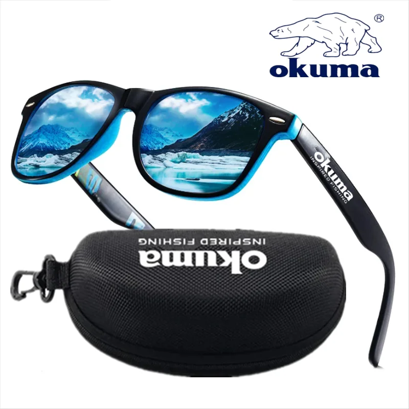 Солнцезащитные очки OKUMA поляризационные UV400 для мужчин и женщин, уличные очки для охоты, рыбалки, вождения, велосипеда, в Дополнительной коробке