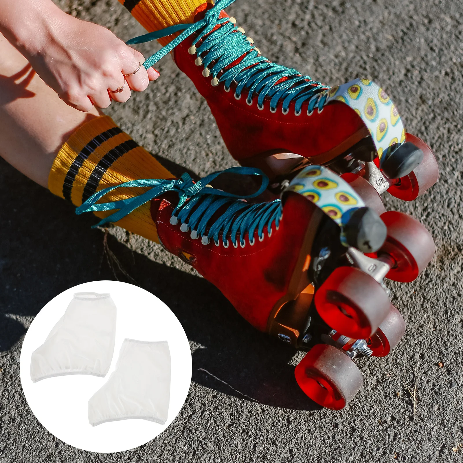 

Protector Roller Skating Set Men Women Exercise Accessories Ice Skate Shoes Cover Velvet Protectors