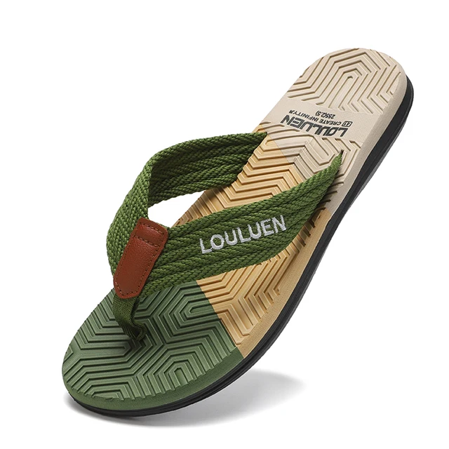 High Quality Brand Men Flip Flops Summer Beach Flip Flops Men Fashion Breathable Casual Men Beach Slippers Summer Outdoor As picture 03