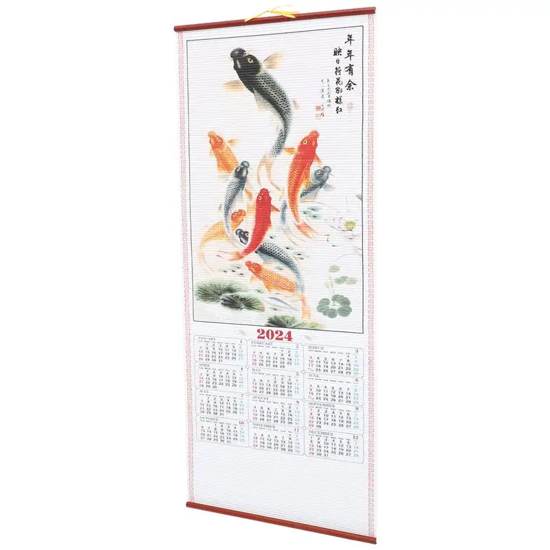 Dragon Calendar Tradition Chinese Calendar 2024 Wall Traditional New Year Room Decor Monthly Large Advent custom custom 2024 printing desktop calendar desk table monthly advent calendar