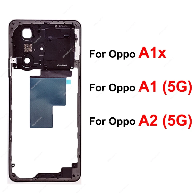

Для OPPO A1 A2 A1x Телефон задняя крышка средняя рамка с боковой кнопкой Замена