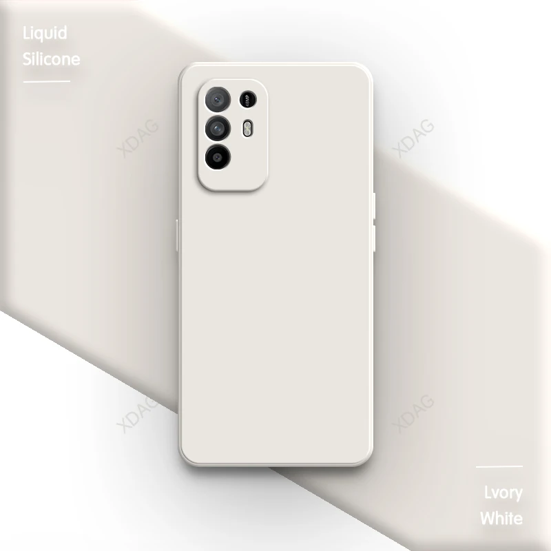 Sleek Liquid Silicone Shockproof Phone Case with Camera Protection - Square Design